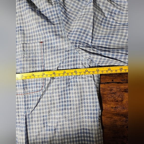 NEW Vintage Italia 1958 Blue White Plaid Paisley Long Sleeve Shirt XL - Picture 12 of 15